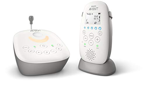 Philips Avent SCD733/00 - Vigilabebes con privacidad y seguridad DECT, luz nocturna estrellas