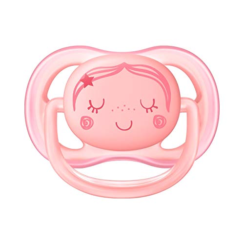 Philips AVENT SCF345/20 - Chupete (Ultra soft pacifier, Ortodóntico, Silicona, Coral, Rosa, 6 mes(es), Reino Unido)