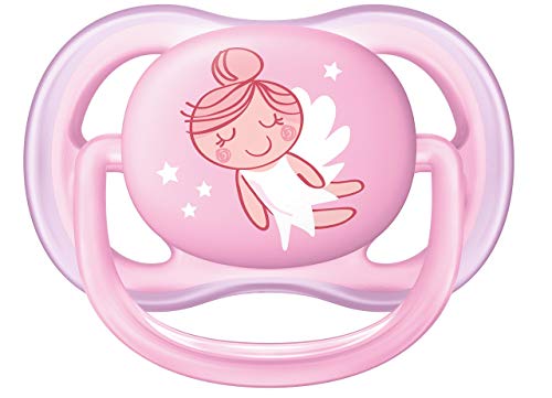 Philips AVENT SCF345/20 - Chupete (Ultra soft pacifier, Ortodóntico, Silicona, Coral, Rosa, 6 mes(es), Reino Unido)