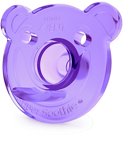 Philips Avent Soothie - Pack de 2 Chupetes calmantes de silicona médica, sin BPA, 3 meses, niña, color morado y rosa