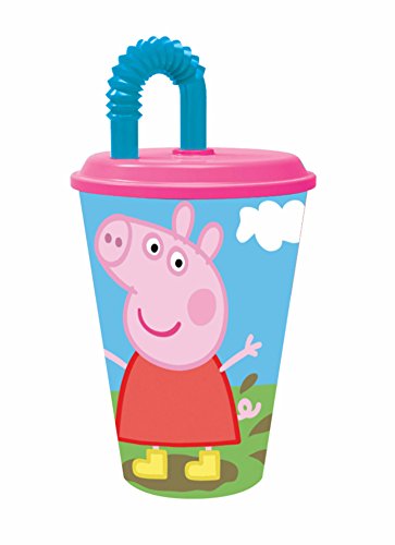 Pig-52830 Peppa Pig - Plastico value 430ml vaso caña (Stor 52830), Multicolor