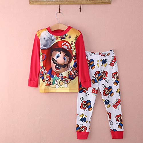 Pijama de Super Mario para niños de 1 a 7 años Multicolor Multicolor 2-3 Años