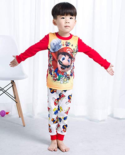 Pijama de Super Mario para niños de 1 a 7 años Multicolor Multicolor 2-3 Años