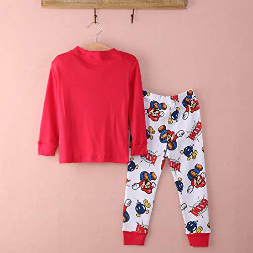 Pijama de Super Mario para niños de 1 a 7 años Multicolor Multicolor 2-3 Años