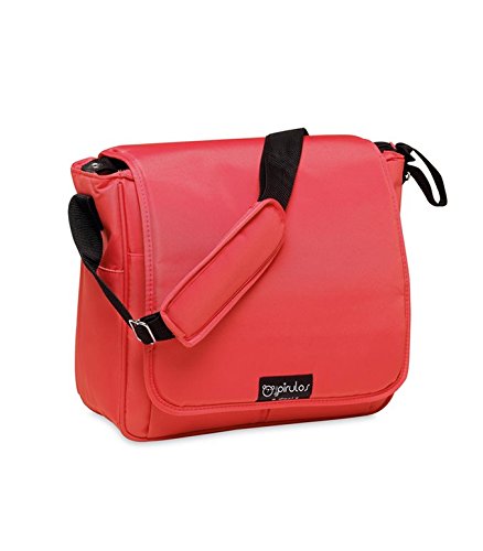 Pirulos Bolso Panera + Cambiador Bebé Portátil Basic con Materiales de Alta Calidad, Medidas 32x14x31cm Color Rojo