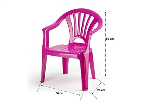 Plastiforte Silla de Plástico Color Rosa para Niños Plasticforte