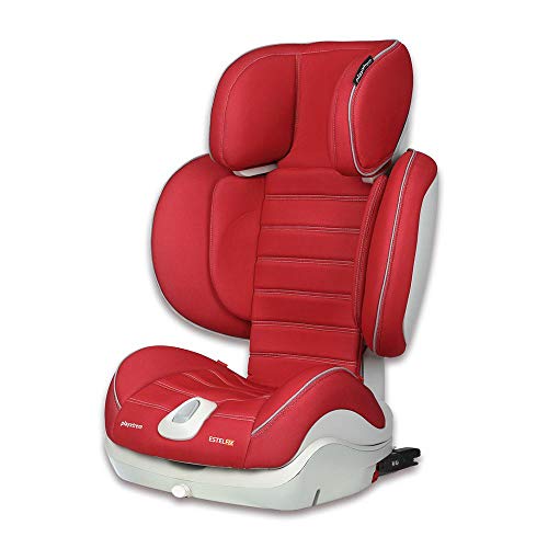 Playxtrem Estel Fix - Silla de coche con Isofix para grupo 2 y 3, Color Rojo