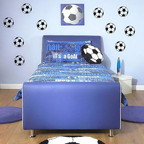 PROKTH Pegatinas decorativas pared Vinilos de pared infantiles Papel tapiz para pared Dormitorio Cocina Coche Para niños 20 balones de fútbol 1 set