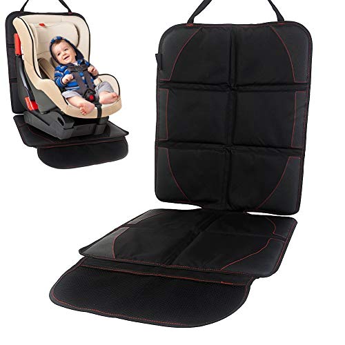 Protector de Asiento de Coche Antideslizante con Organizador Bolsillos, Queta Funda Protección para Asientos de Coche, Universal para los Asientos de Coche de Bebé y Niño