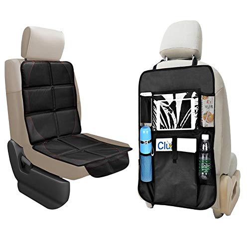 Protector de Asiento de Coche Antideslizante con Organizador Bolsillos, Queta Funda Protección para Asientos de Coche, Universal para los Asientos de Coche de Bebé y Niño