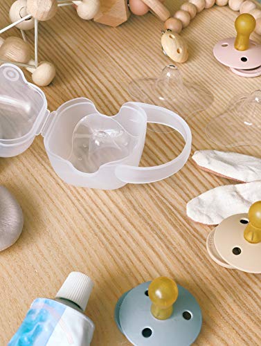 purifyou PurePouch BPA-Free Nipple Shield Case & Pacifier Case, Set of 3, with Free Mesh Sack (Set of 3, Clear) …