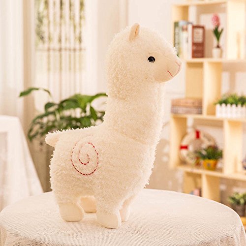 Qiao Nai Alpaca Peluches Gigantes de Juguete Kawaii Almohada Suave de la Felpa Gatos Perros Muñecas Perezoso Blandos Juguetes Bebes Regalo (Blanco)