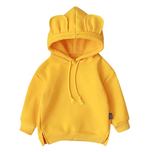 QinMM 0-3 años Niño bebé niña Sudadera con Capucha de Dibujos Animados 3D Ear Hoodie Sudadera Tops de Cartoon