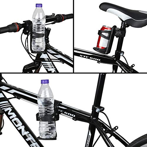 QNFY Portavasos de Bicicleta, Universal Porta Botellas para Bebidas Rotación de 360 Grados Jaula de la Botella de Agua para Bicicletas, cochecitos de bebé, Silla de Ruedas (Calibre Grande)