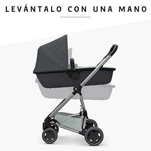 Quinny LUX - Capazo ultraligero para Zapp Flex Plus, Zapp Flex, Zapp Xpress, apto desde el nacimiento, color gris y grafito