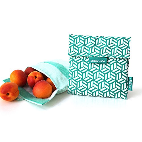 Roll'eat - Snack'n'Go Tiles Bolsa Merienda Porta Sandwich Ecológica y Reutilizable sin BPA, Verde