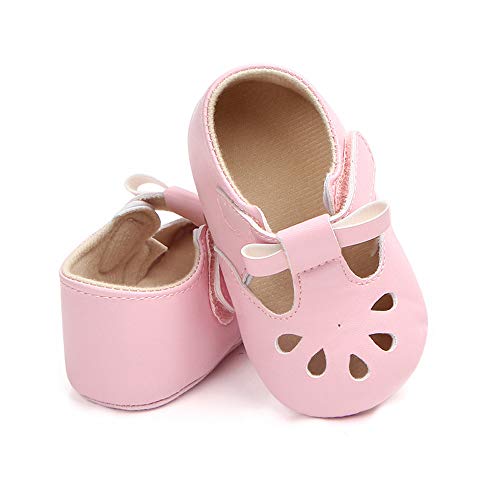 Rosa Zapatos Bebe Niña Primeros Pasos 12-18 meses Sandalias Bebé Recién Nacido Plano Suela Suave