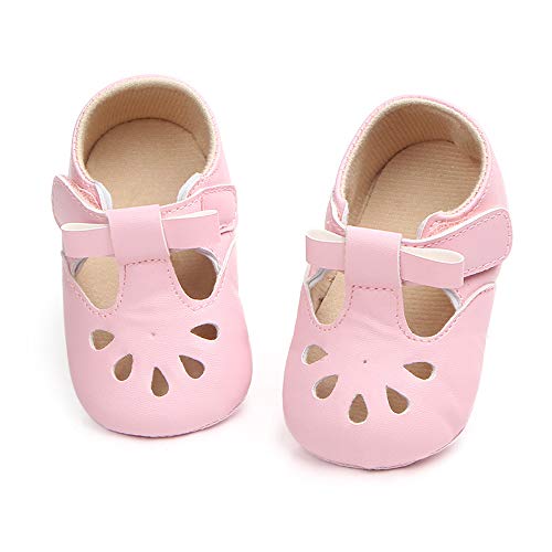 Rosa Zapatos Bebe Niña Primeros Pasos 12-18 meses Sandalias Bebé Recién Nacido Plano Suela Suave