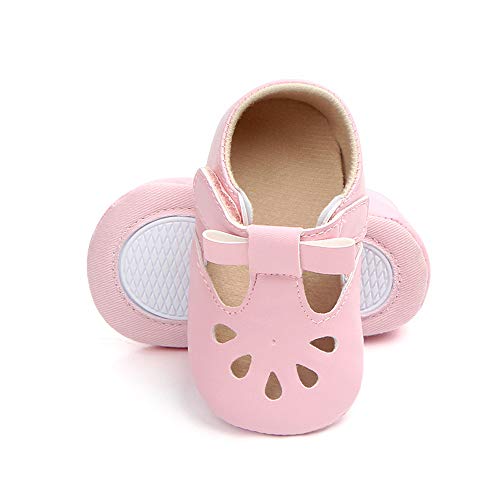 Rosa Zapatos Bebe Niña Primeros Pasos 12-18 meses Sandalias Bebé Recién Nacido Plano Suela Suave