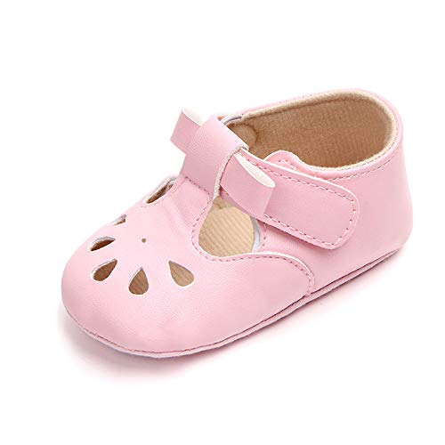 Rosa Zapatos Bebe Niña Primeros Pasos 12-18 meses Sandalias Bebé Recién Nacido Plano Suela Suave