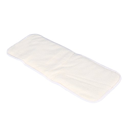 Ruiqas 1 UNID 5Layers Fibra de bambú Reutilizable Pañal de Tela Adulto Incontinente Nappy Liner Inser Pad