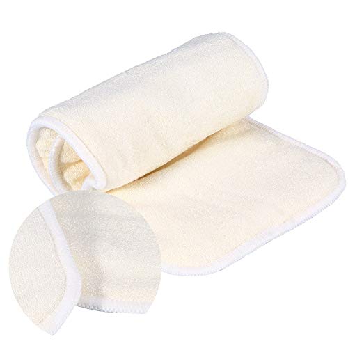 Ruiqas 1 UNID 5Layers Fibra de bambú Reutilizable Pañal de Tela Adulto Incontinente Nappy Liner Inser Pad