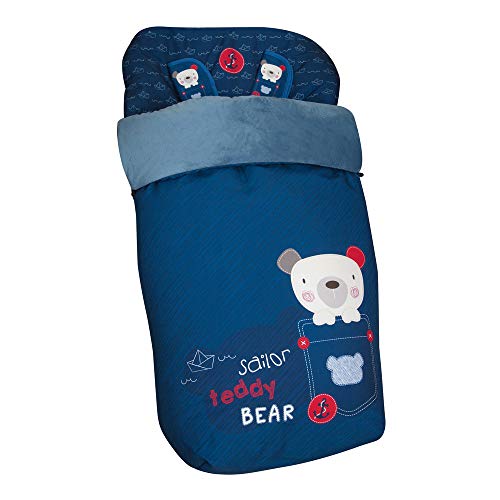 Saco de Bebé Universal Silla con Cubre Pies Polar, Desmontable con Cremalleras. Lavable a máquina. (Teddy Bear)