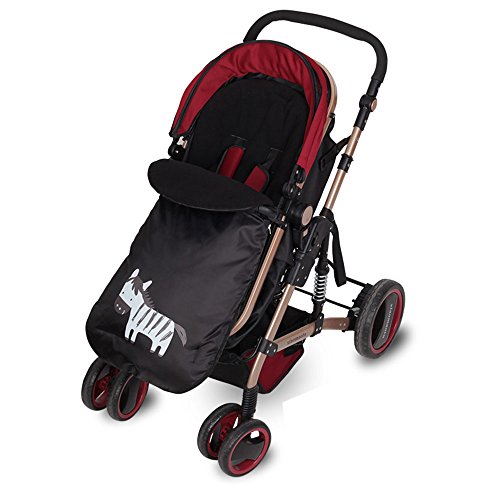 Saco de invierno dormir térmico para carrito cochecitos silla de bebé universal abrigo polar, Cubrepiernas Impermeable para Bebé (negro)