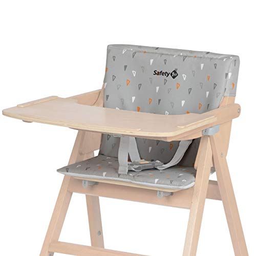 Safty 1st cojín Trona Nordik, cojín para Nordik Trona madera plegable, Fácil de limpiar, color Warm Grey