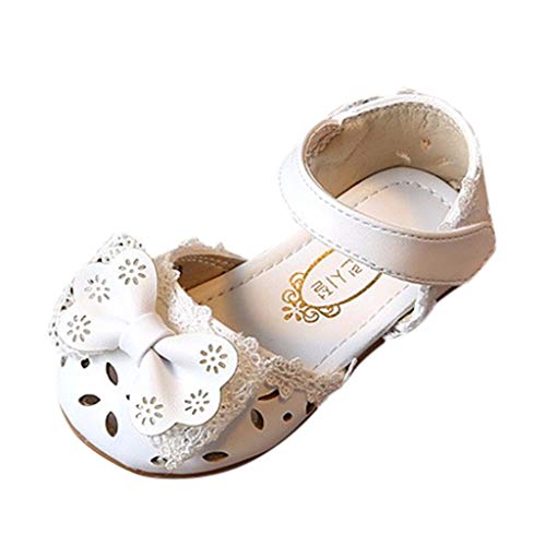 Sandalias niña Riou Zapatos bebés Niños Sandalias de Verano para niñas Chica Zapatillas Elegantes Bowknot Flor Princesa Zapatos Sandalias Vestir en Cuero Calzado