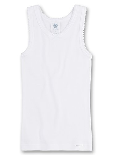 Sanetta - Camiseta Interior para niña, Talla 6 años (116 cm), Color Blanco 010