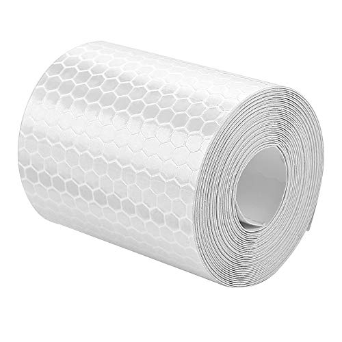 SANON Pegatina de Fábrica para Remolques Adhesivo de Seguridad Adhesivo Rollo de Cinta Adhesiva. (5Cmx3m Plata)