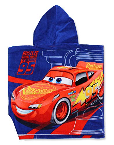 Setino CR-H-PONCHO-36 Disney Pixar Cars - Poncho de baño Infantil con Capucha (55 x 80 cm)