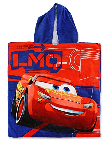 Setino CR-H-PONCHO-36 Disney Pixar Cars - Poncho de baño Infantil con Capucha (55 x 80 cm)