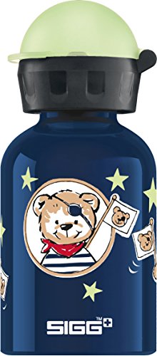 Sigg Little Pirates Cantimplora Infantil (0.3 L), Botella para niños sin sustancias nocivas y con Tapa hermética, cantimplora Ligera de Aluminio