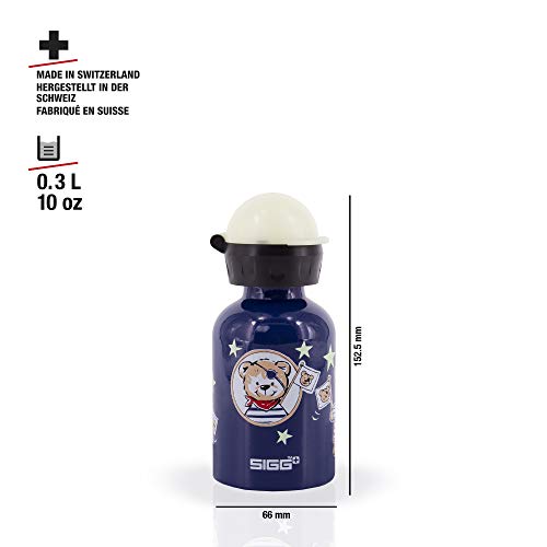 Sigg Little Pirates Cantimplora Infantil (0.3 L), Botella para niños sin sustancias nocivas y con Tapa hermética, cantimplora Ligera de Aluminio