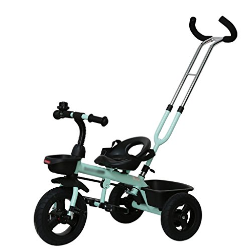 Sillas de paseo ligeras Estable Empuñadura doble Rueda delantera Embrague Triciclo infantil, 18 Meses-6 años de edad Empuje Ride Dual-use Child Pedal Trike Bike, Empuñadura desmontable Cochecito de be