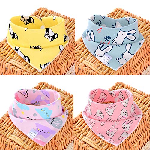 SLOSH 16 Baberos Bebe Bandanas Bufanda Toalla Drool (16pcs Niña)