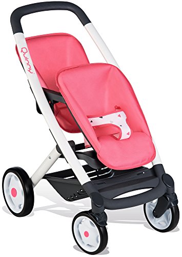 Smoby 253298 Quinny - Silla de Paseo para Gemelos, Color Rosa