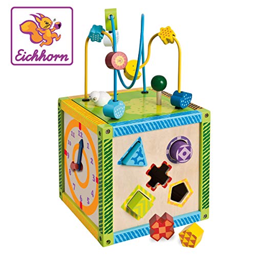 Smoby Eichhorn 100002235 - Cubo de Juegos en Madera (20 x 20 x 36 cm)