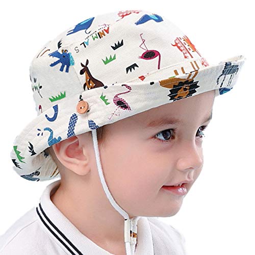 Snyemio Sombrero Pescador para Bebé Niños Primavera Verano Algodón Gorra de Protectora del Sol para Playa Viajes