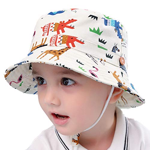 Snyemio Sombrero Pescador para Bebé Niños Primavera Verano Algodón Gorra de Protectora del Sol para Playa Viajes