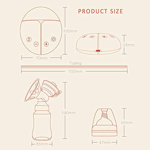 SONARIN Sacaleches eléctrico Extractor de leche eléctrico doble Prolactina Masaje automatico,8 Niveles 2 Modos interfaz USB(Blanco)