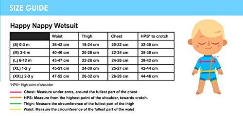 Splash About Baby Happy - Traje de neopreno para pañales, color azul (Arca de Noé), talla XL (12 a 24 meses)
