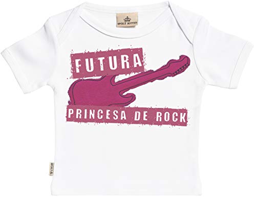 SR - Estuche de presentación - Futura Princesa de Rock Camisetas para bebé niño - Camisetas para bebé niña - Conjunto Regalo del bebé - 12-18 Meses Blanco