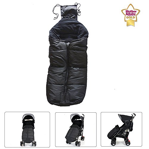 Star Ibaby Universal - Saco polar universal para silla y cochecito, color Negro