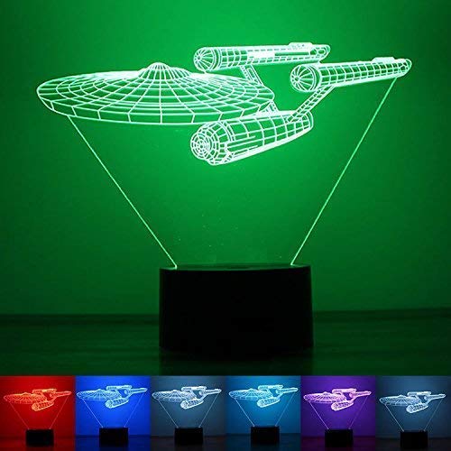 Star Trek 3D Night Lights Button Usb Power Takeout Luces Led Coloridas Para El Hogar