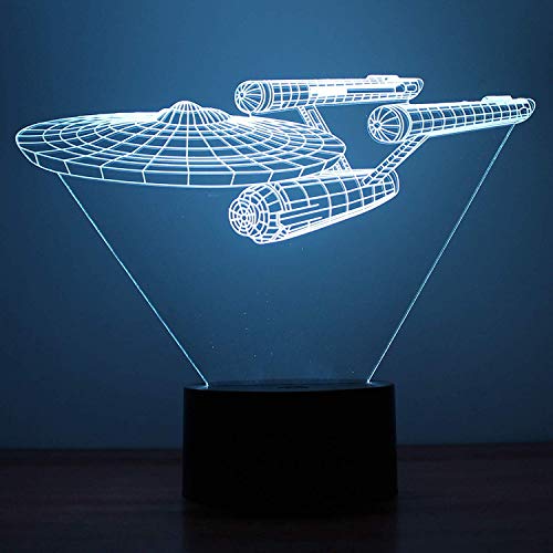 Star Trek 3D Night Lights Button Usb Power Takeout Luces Led Coloridas Para El Hogar