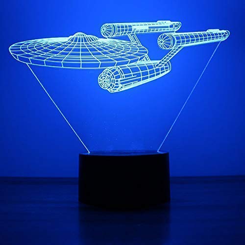 Star Trek 3D Night Lights Button Usb Power Takeout Luces Led Coloridas Para El Hogar