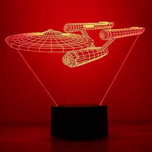 Star Trek 3D Night Lights Button Usb Power Takeout Luces Led Coloridas Para El Hogar